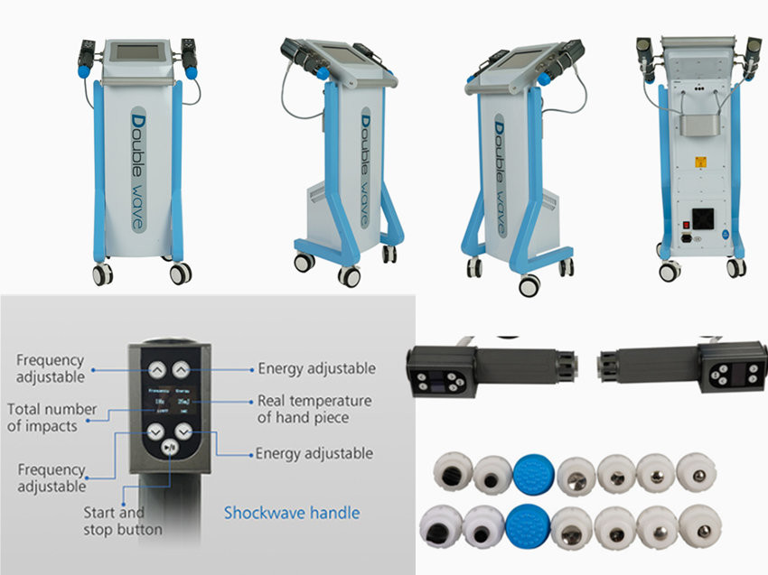 Non-invasive Double Channels Extracorporeal Shock Wave Therapy Machine For Pain Relief