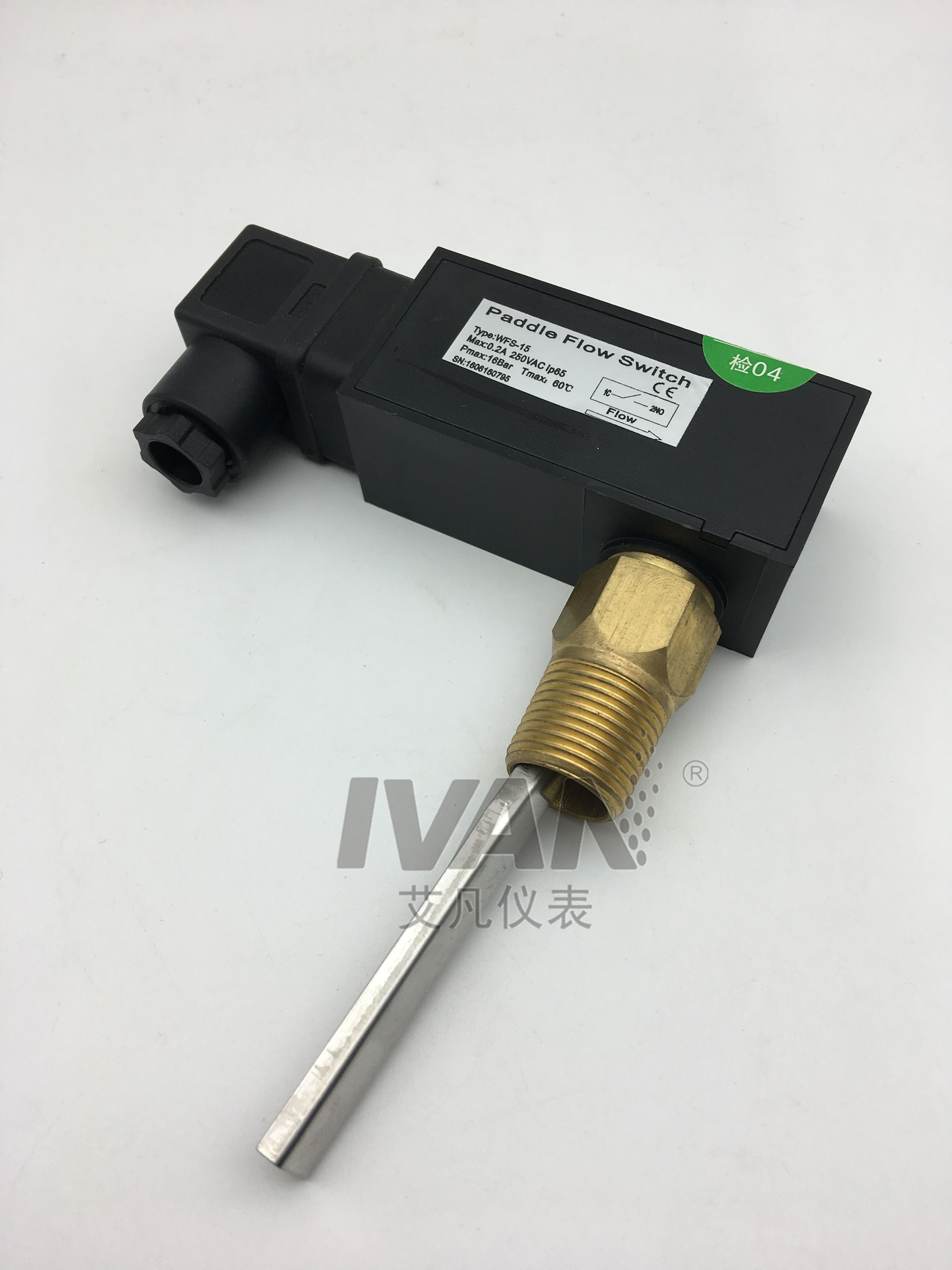 Industrial Liquid Flow Switch with High Flow Rate and Stainless Steel Paddle