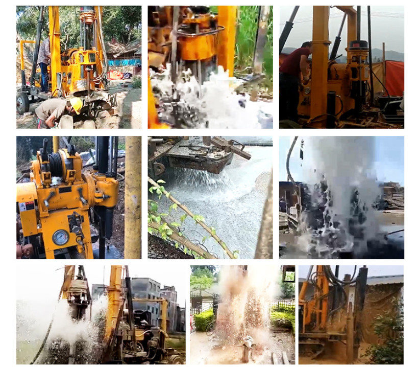 Core Hydraulic Water Well Drilling Rig Diesel Power Type 200m Hole Depth
