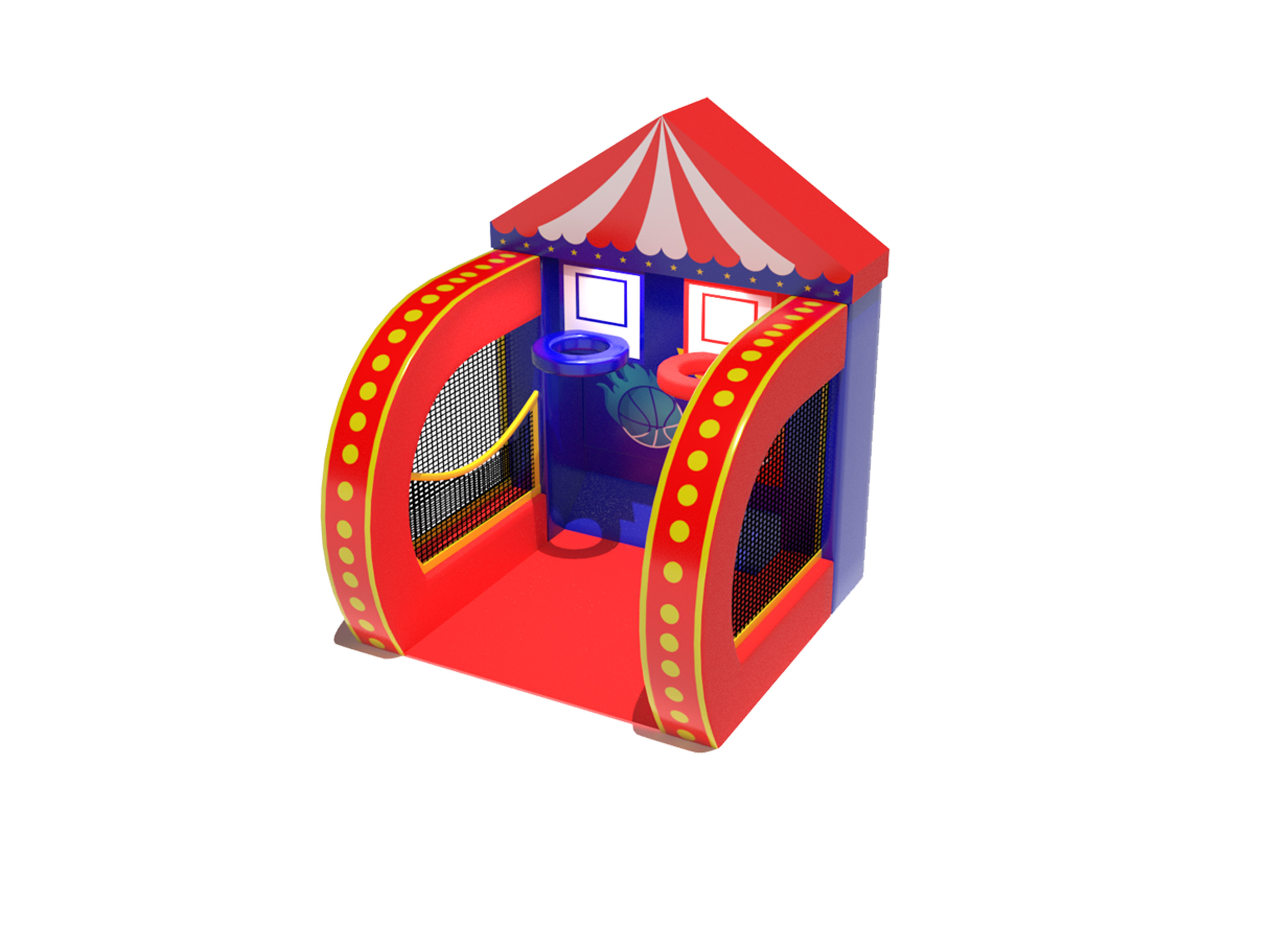  PVC Tarpaulin Inflatable Basketball Game Carnival Activities For Park Manufactures
