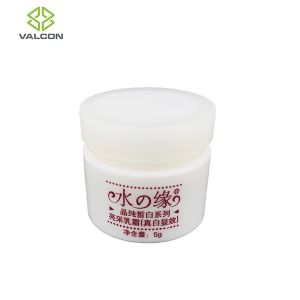 Durable Empty Cream Jars Transparent Screw Cap 5 ML Plastic Body Red Printing