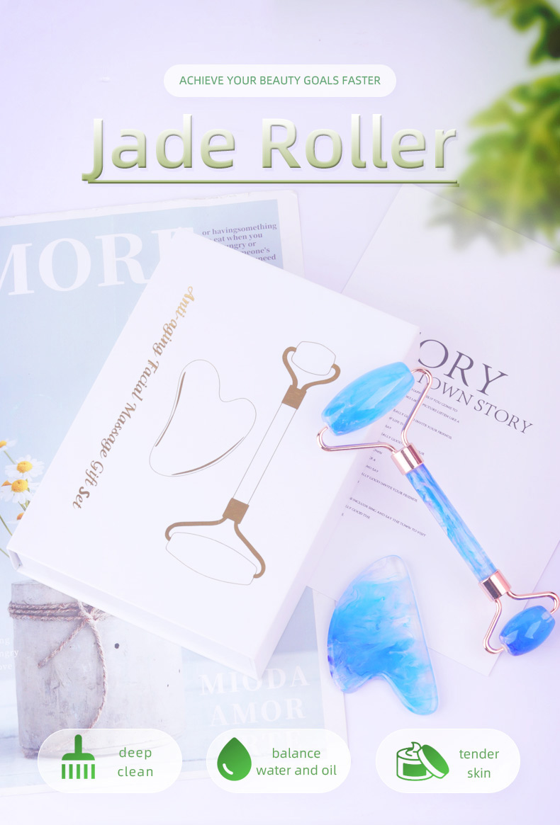 Quartz Face Jade Roller Logo Customized Face Massage Stone Roller