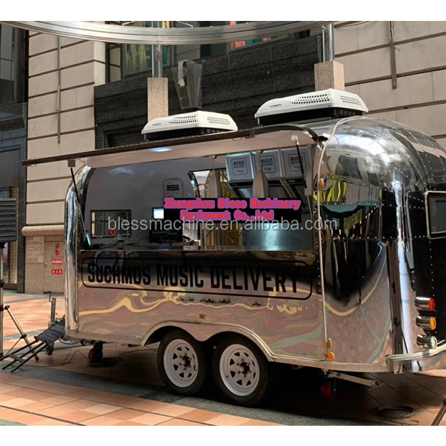 Convenient Snack Food Semi-Trailer 4 Wheels Food Truck for Your Food Business Needs