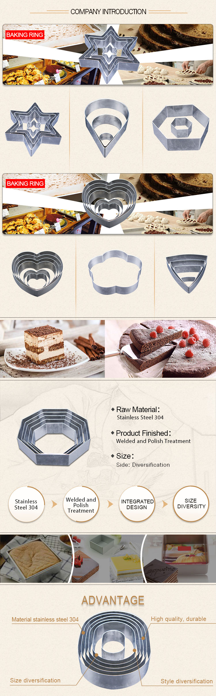 RK Bakeware China Foodservice NSF Stainless Steel 8 Inch Mousse Ring