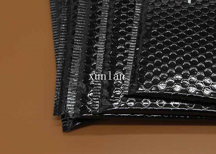 Black Heat Sealed Padded Mailing Envelopes With Bubble Wrap Inside For Lens