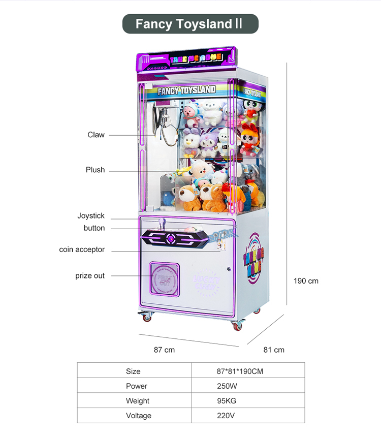 Top Selling Mini Toy Crane Vending Machine Stuff Doll Pick Grab Machine Toy Claw Machine