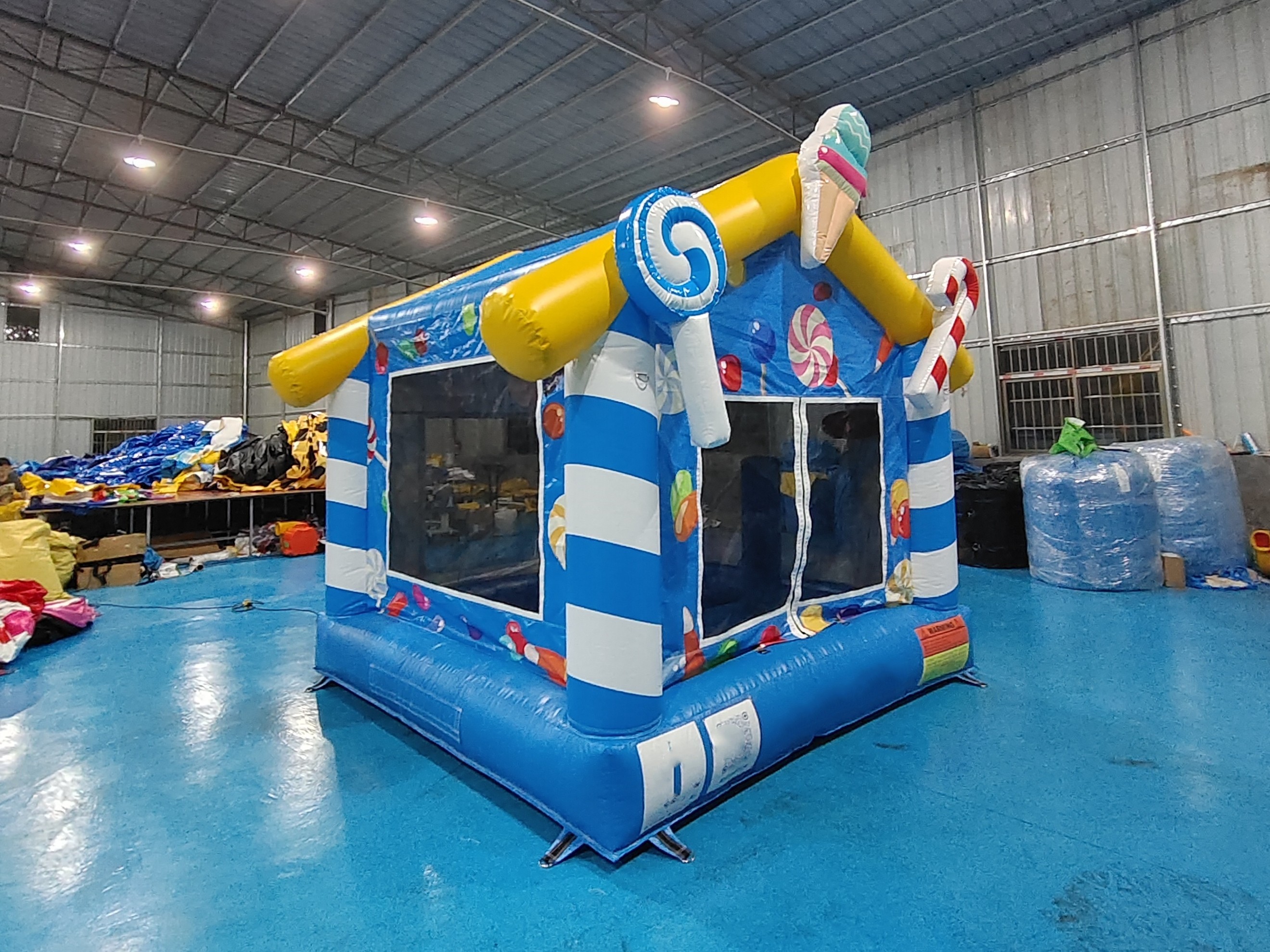 Commercial Grade Outdoor Indoor Inflatable Bounce House Blue Candy House Inflatable Jumping Castle For Kids