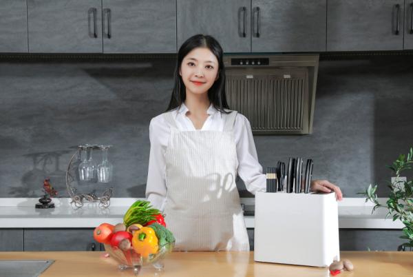 Intelligent Kitchen Disinfection Knife Holder Block With Sharpener Sterilizing