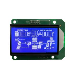 5.0V Operating Voltage Custom Segment Display for Solar Inverter HTN LCD Blue