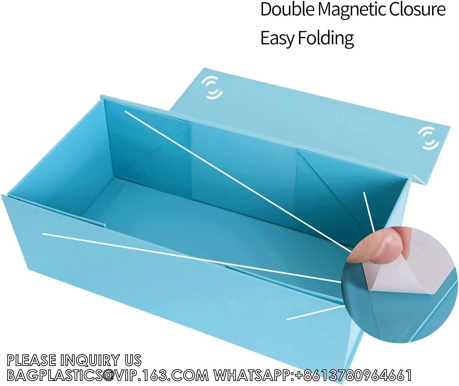 Custom Printing Luxury Cosmetic Magnet Form Insert Rigid Gift Box With Lid Black Magnetic Gift Box For Jewelry