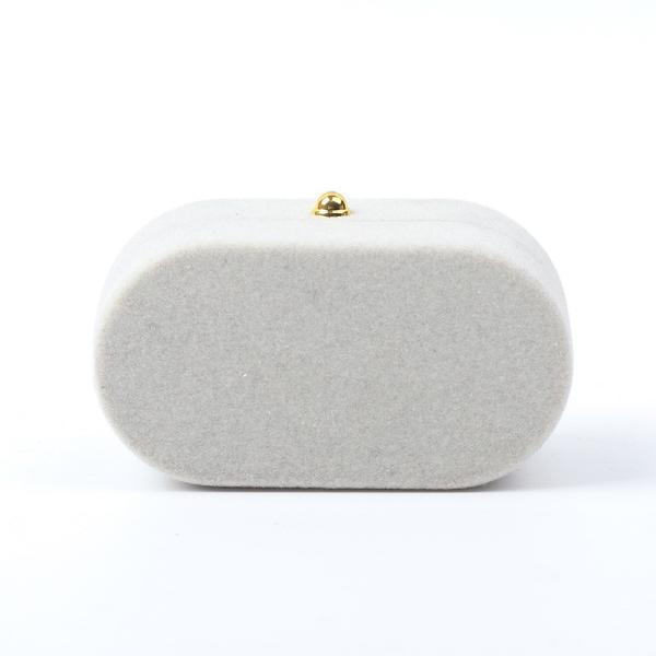 Luxury Jewellery Box Personalized Custom Gray Velvet Jewelry Packaging Wedding
