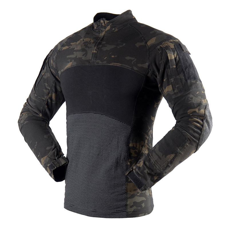XS-XXXL Outdoor Hiking Ripstop Long Sleeve Training Uniform Frog Suits in Woven Fabric