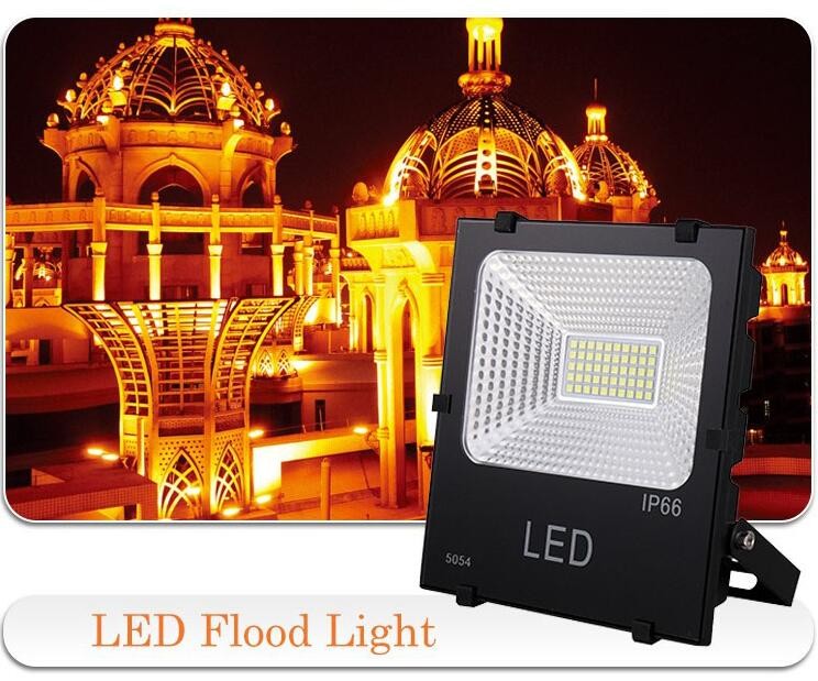 Fish Scale Reflector 50W LED Outdoor Flood Lighting For Garden , Power Factor >0.95