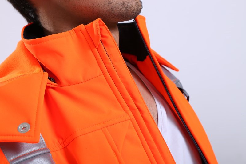 HIVIS Winter Work Clothes , OEM Hi Vis Work Gear For cold weather , reflective Softshell jacket
