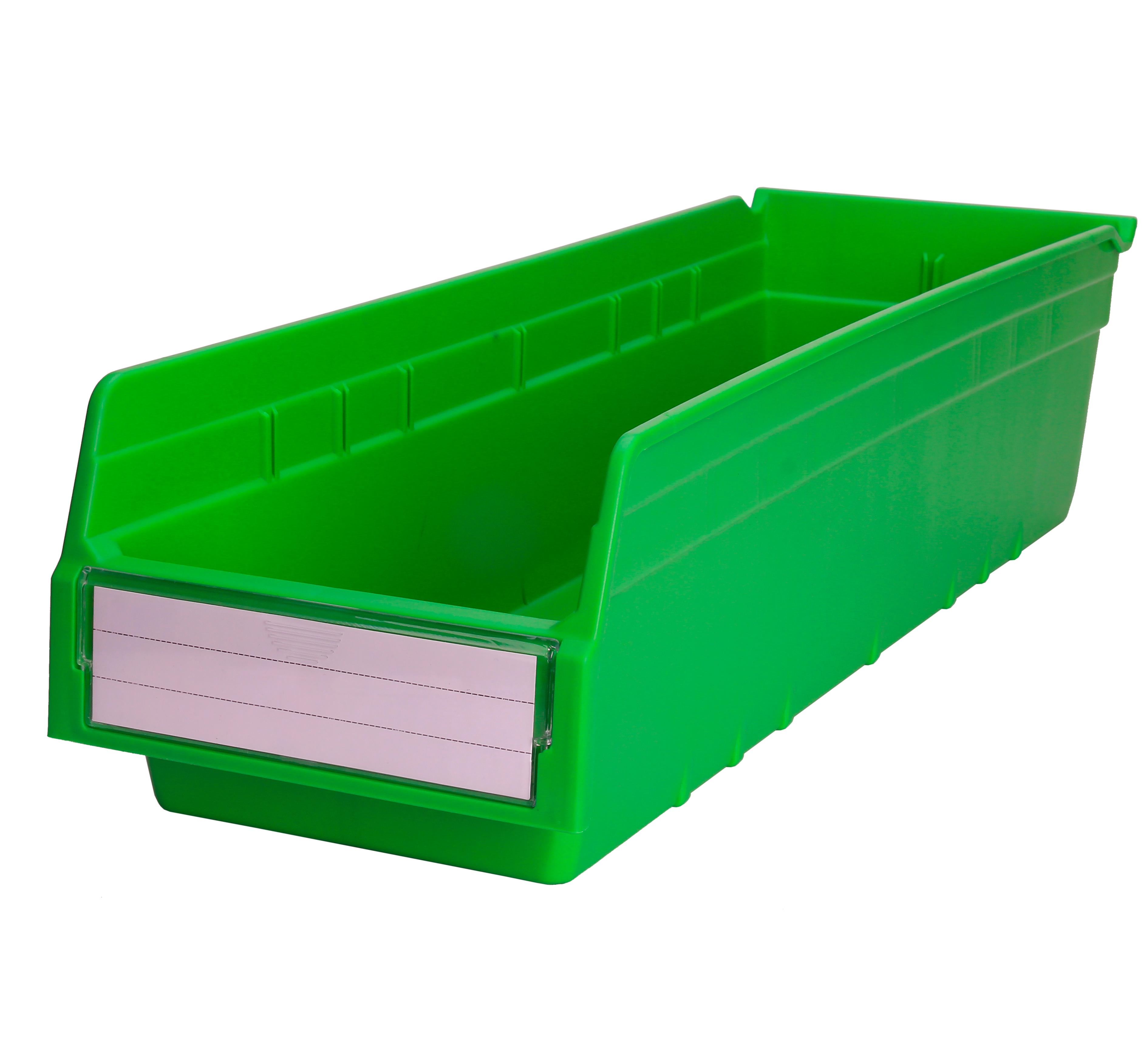 Plastic Storage Shelf Bins for Workshop Organizer Space Saver Workbench Crate Solid Box