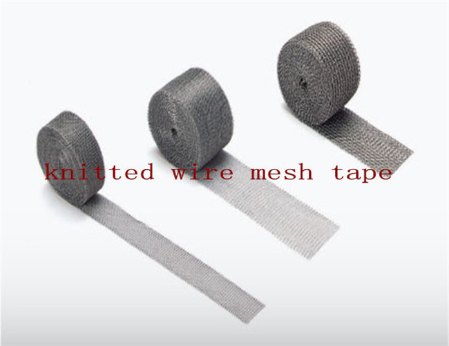 Stainless Steel Knitted Wire Mesh Tape 0.20mm 95% Filter For Catalytic Converter Mesh