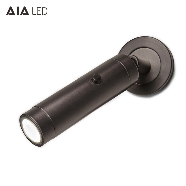 Interior switch on lamp head fairy small headboard wall light 3W led bed reading lamp bedside wall lamp foldable for bed