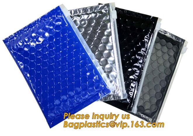 air mail metallic holographi rose gold bubble padded mailer / Zip lockkk bubble bag/ slider bubble bag,Holographic Factory
