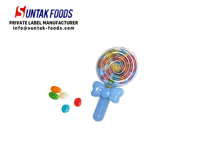 Lovely colorful magic lollipop shape jelly bean candy for kids