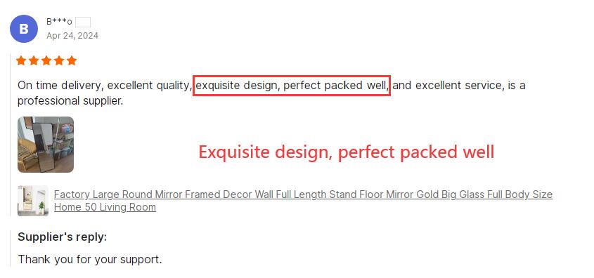 Stylish Bedroom Decoration Full Length Mirror with Float Glass and Bevel Edge
