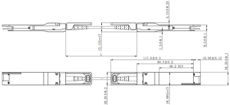 400G QSFP-DD To QSFP-DD 400G Active Optical Cable PAM4 AOC 5M For 400G Network Connection