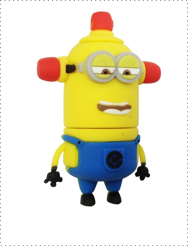 Cute Shaped Minions Cartoon Character PVC Usb Flash Drive USB 2.0 And 3.0