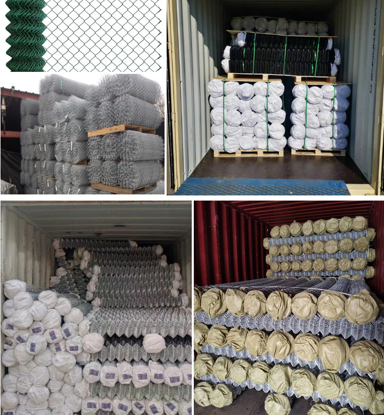 PVC Coated / Galvanized Playground Security Fencing 8ft High Chain Link Security Fencing