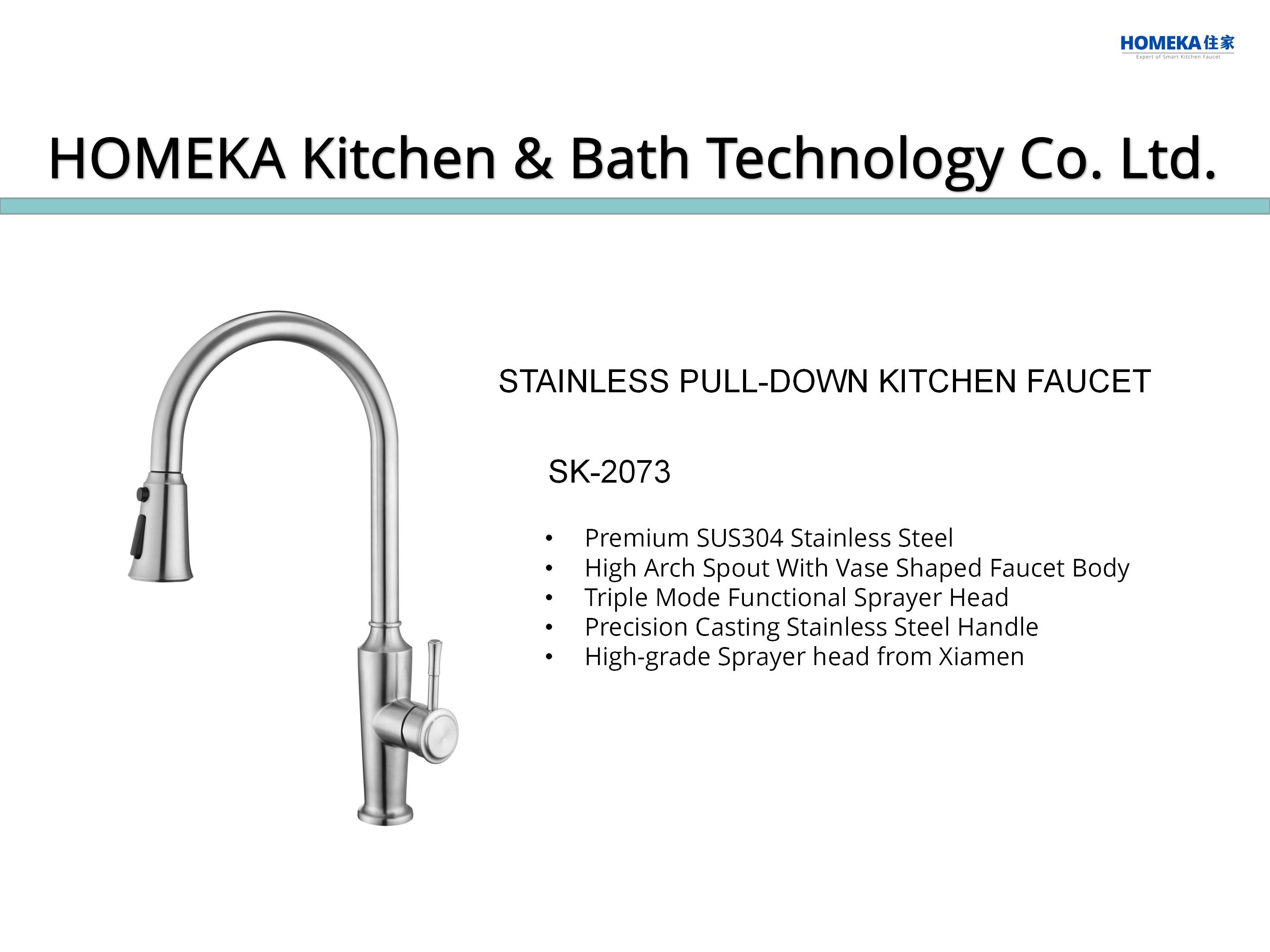 Gooseneck Pull Out Hose Kitchen Taps