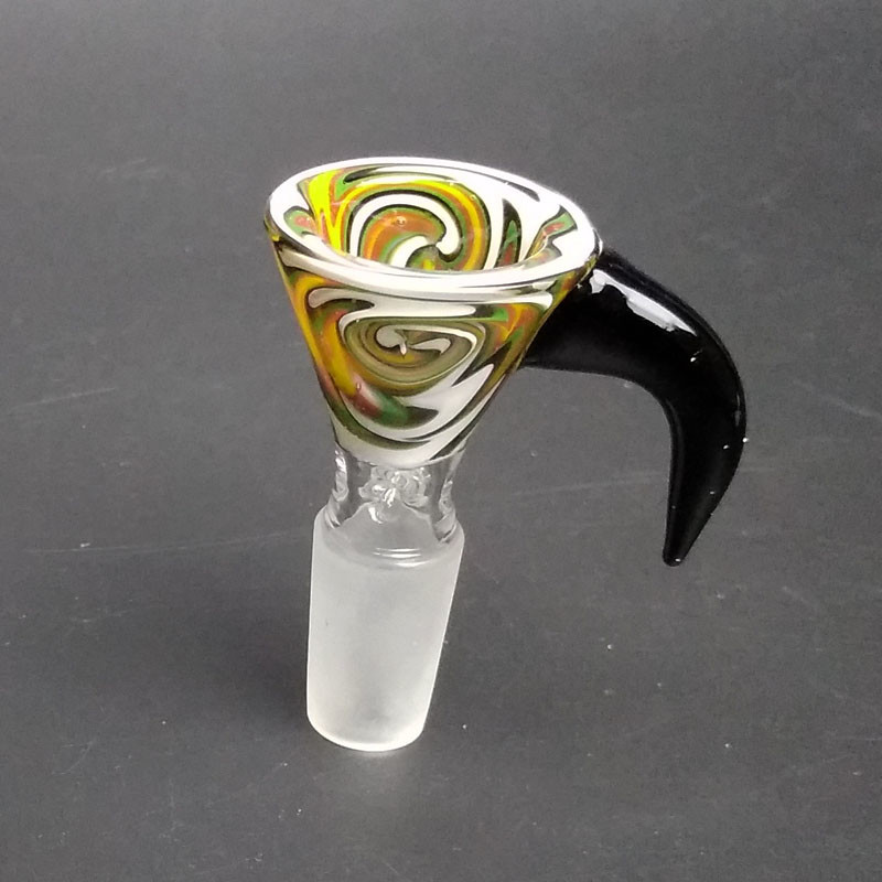 Daily Use Glass Bongs Accessories Funnel Slide Piece With 14mm Male Joint
