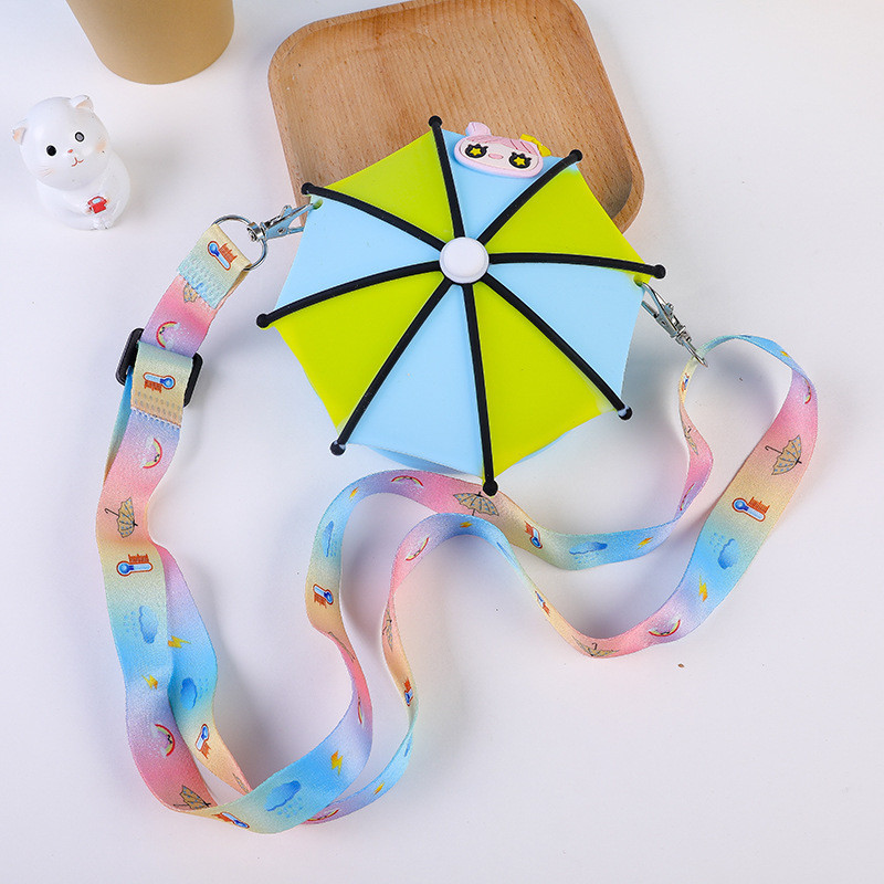 Silicone Pencil Case Makeup Bag Silicone Corssbody Shoulder Purse Bag Cartoon Kids Purse Children'S Handbag Shoulder Bag