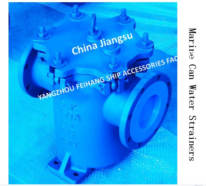 IMPA872009 Through Flange Cast Iron Cylindrical Sea Water Filter For Marine Submarine Door Straight- JIS F7121-5k-150