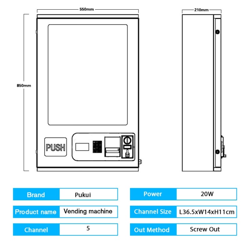 China Manufacturer Self Smart Cash Vending Machine For Foods And Drinks