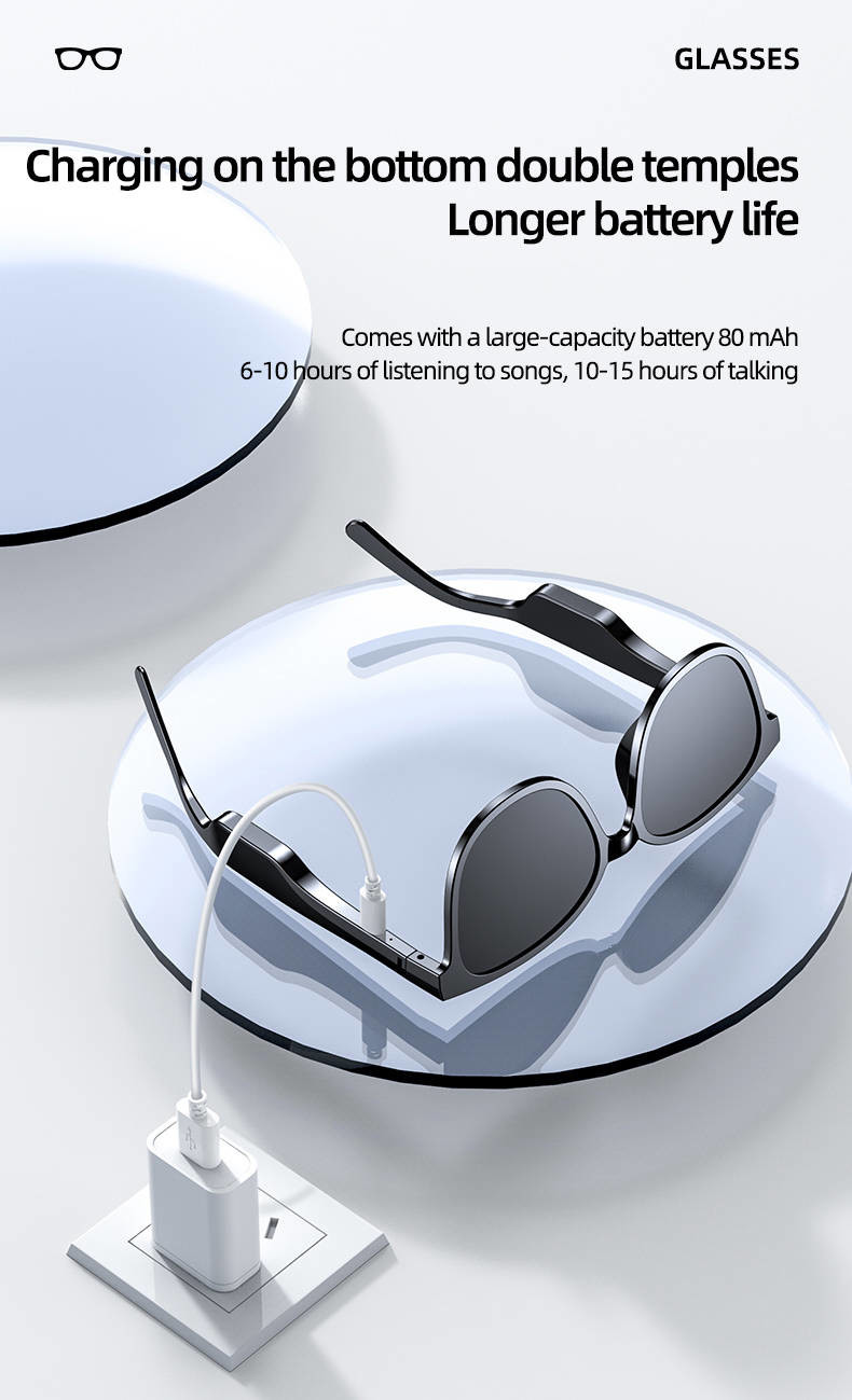 New smart audio glasses IPX5 waterproof Bluetooth music sunglasses
