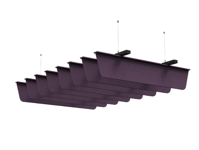 Modern Design PET Ceiling Acoustic Panel Fire Retardant For Studio NRC 0.9
