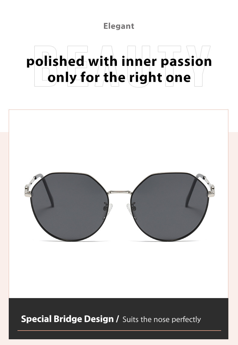 Metal Frame Polygon Shape Sunglasses Girls sturdy Customizable