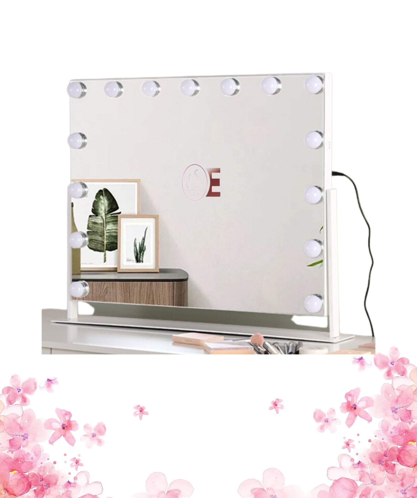 Adjustable Hollywood Mirror 80cm Touchscreen Led Makeup Vanity Mirror