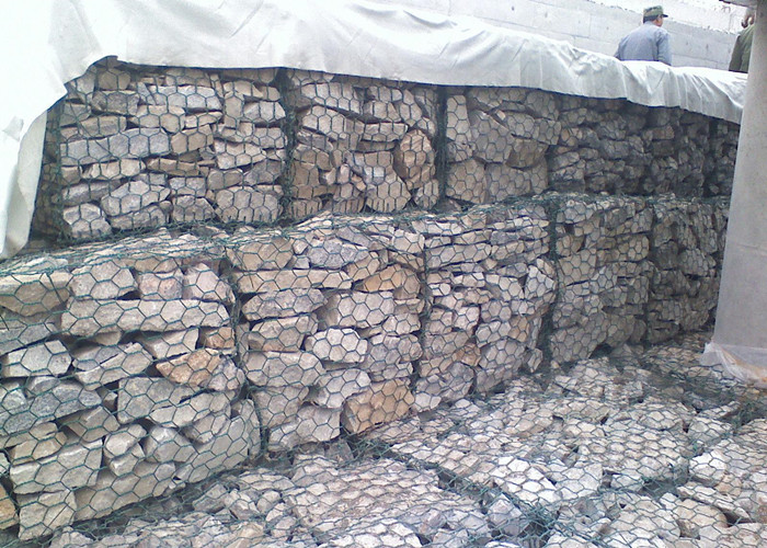 Hot Dip Galvanized PVC Coated Gabion Wire Mesh For Rock Walls