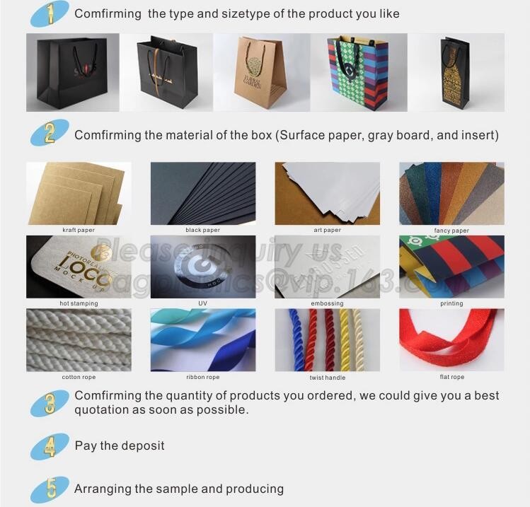 Custom Printed Accept Wholesale Stock White Brown Kraft Paper Shopping Bag With Handle No Minimum, carrier handle bags