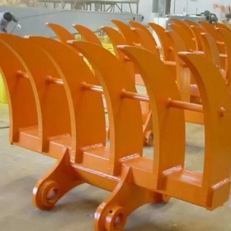 NM 400 Excavator Brush Rake Q460 Root Rake Grapple