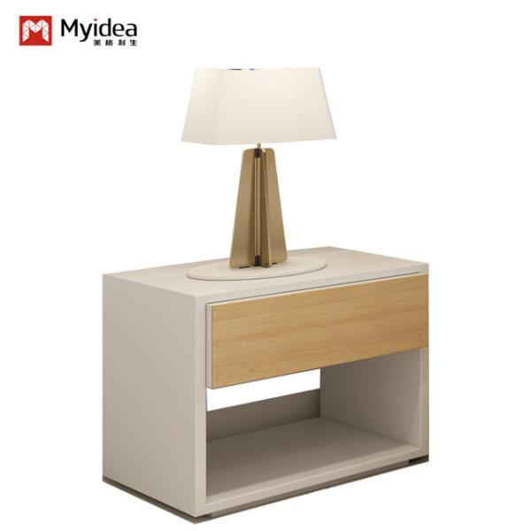 Support customization Modern Wooden Bedside Cabinet with Storage Nightstands for