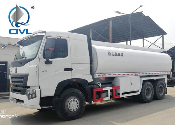 Green Water Carrying Water Tanker Truck LHD 6X4 15 - 25CBM / Drinking Water
