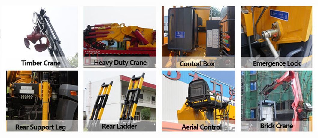 Shacman 8X4 4alex Truck with Gsqz560 28ton Folding Mobile Crane Price