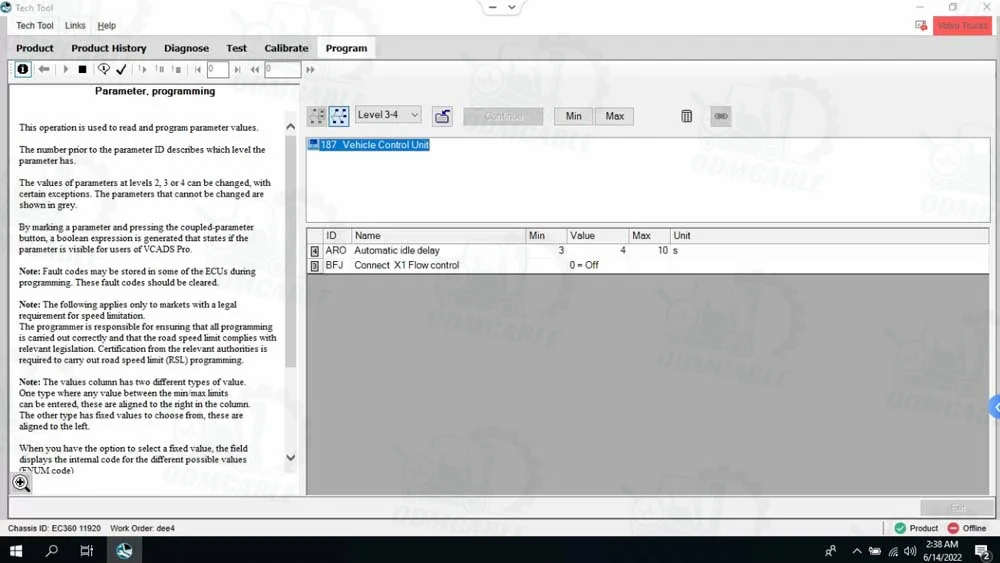 VOCOM 2 88894000 VOCOM II PTT 2.8.150 Tech Tool Laptop CF53 ACPI 2024 Development Version