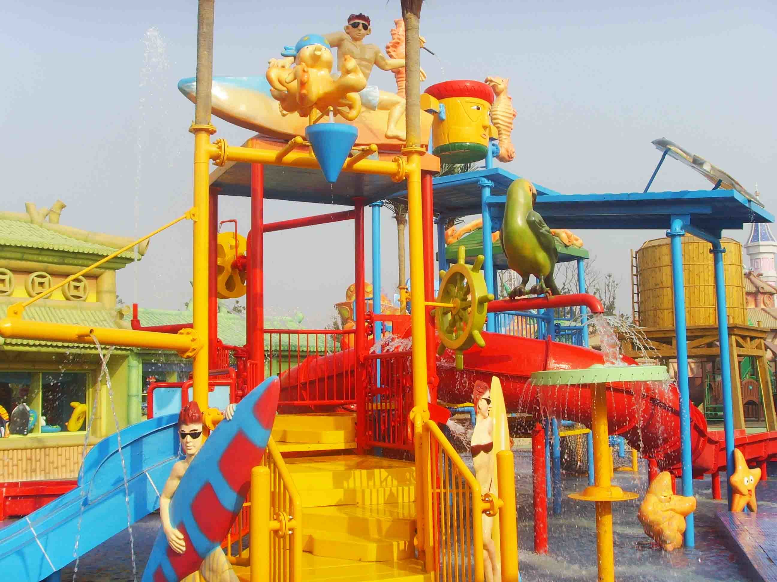 Water Park Equipments, Kids' Water Playground For 50 Riders 17.5 * 11 * 7m