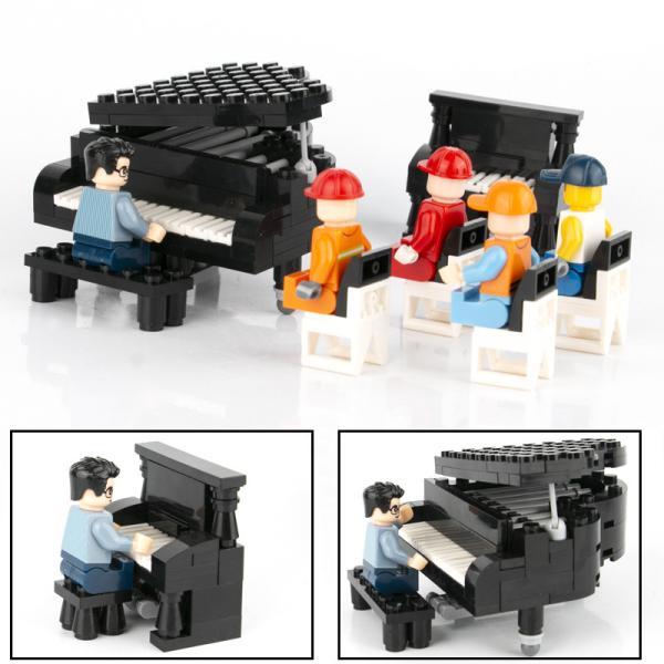 City home accessories bricks hotel decoration grand piano musical instrument