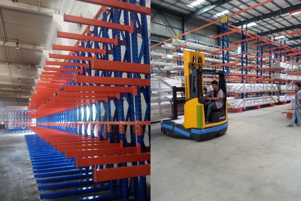 Outdoor Cantilever Storage Rack / Cantilever Metal Rack With SS400 / Q235B