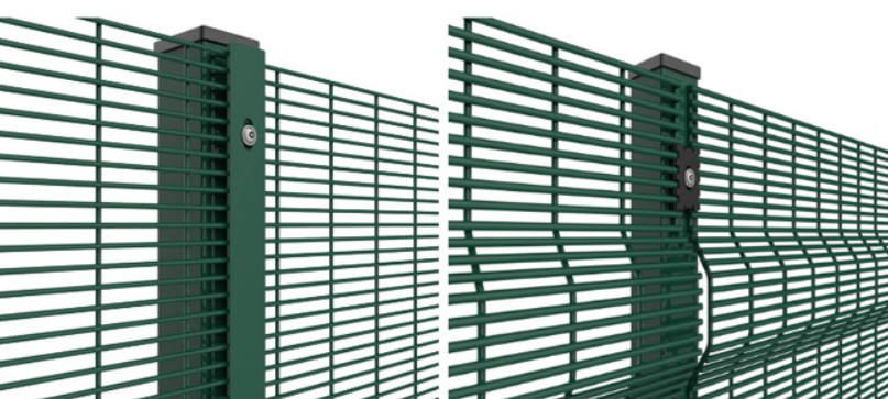 Electro Galvanized Pvc Coating 358 Mesh Fencing For Airport / Substation