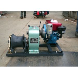  Diesel Engine 5 Ton Winch , Electrical Power Line Construction High Speed Winch Manufactures