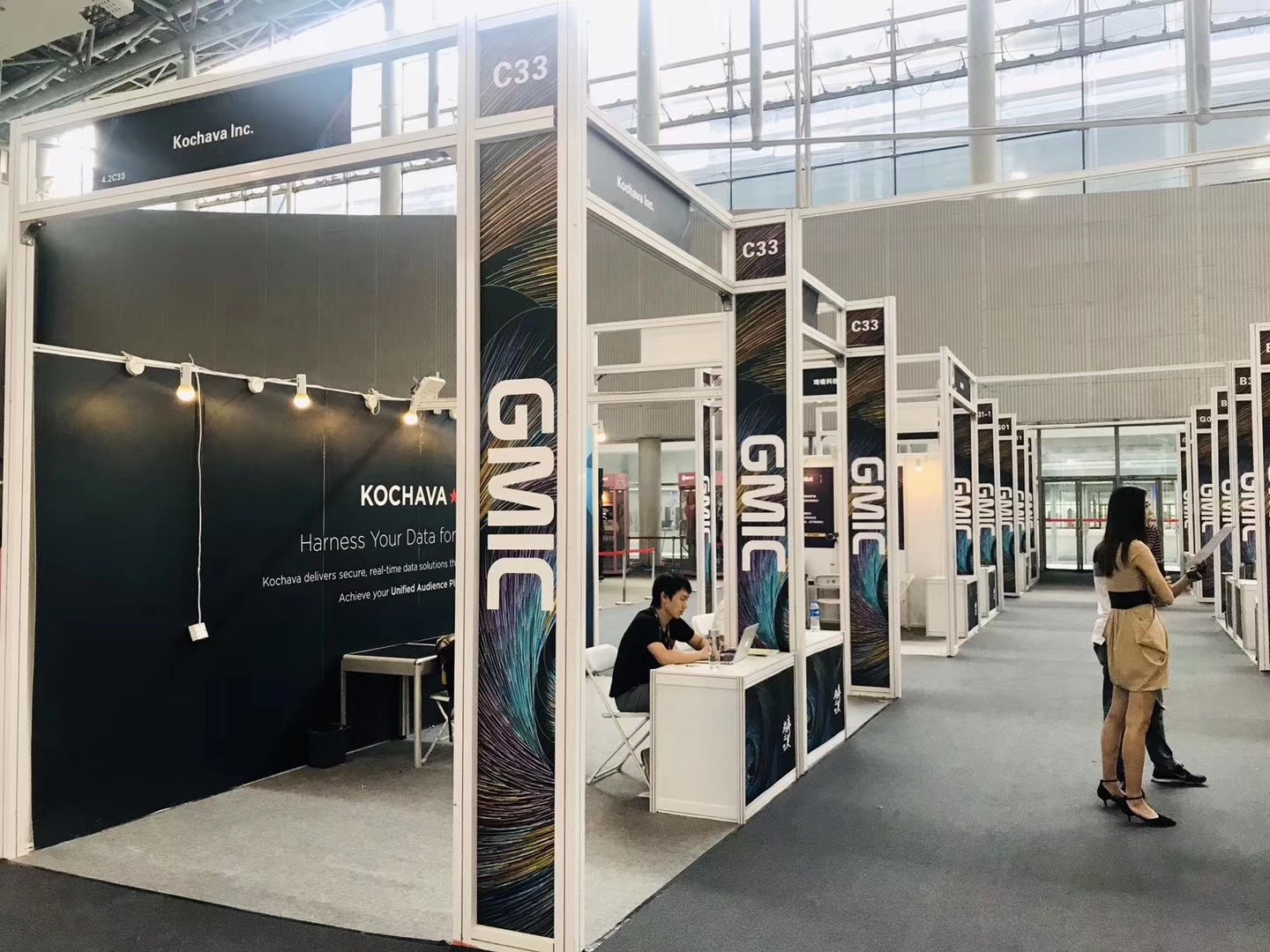 Modular aluminum exhibition booth, portable exhibition booth aluminum made display booth for tradeshow event