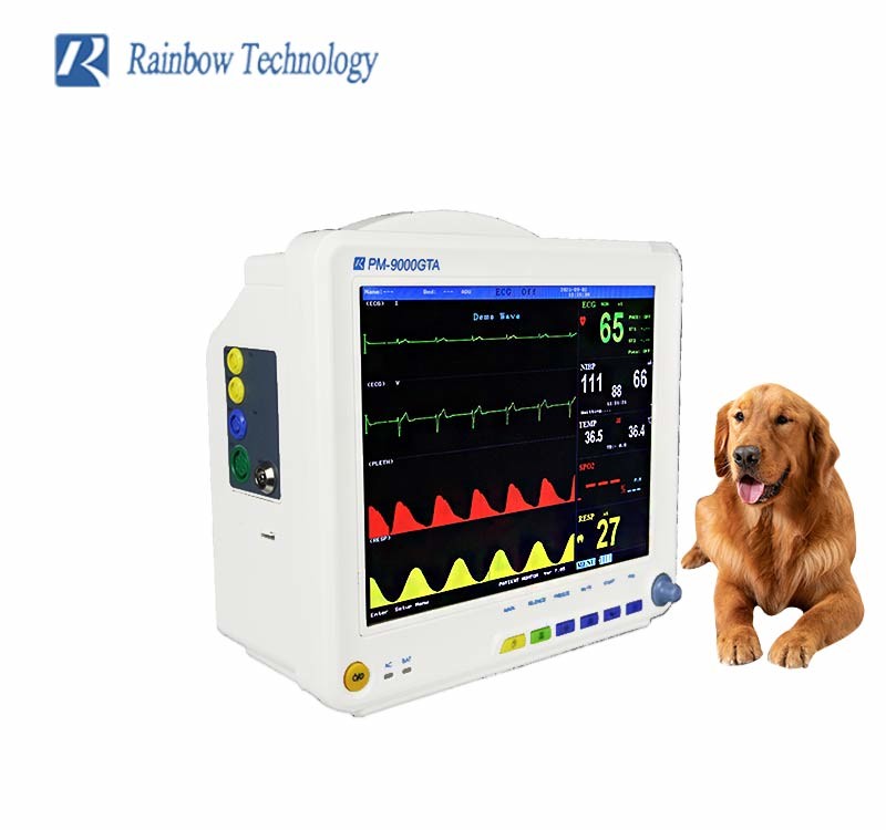 6 Parameters 12. 1'' TFT Veterinary Patient Monitor For Dogs Cats Monitoring